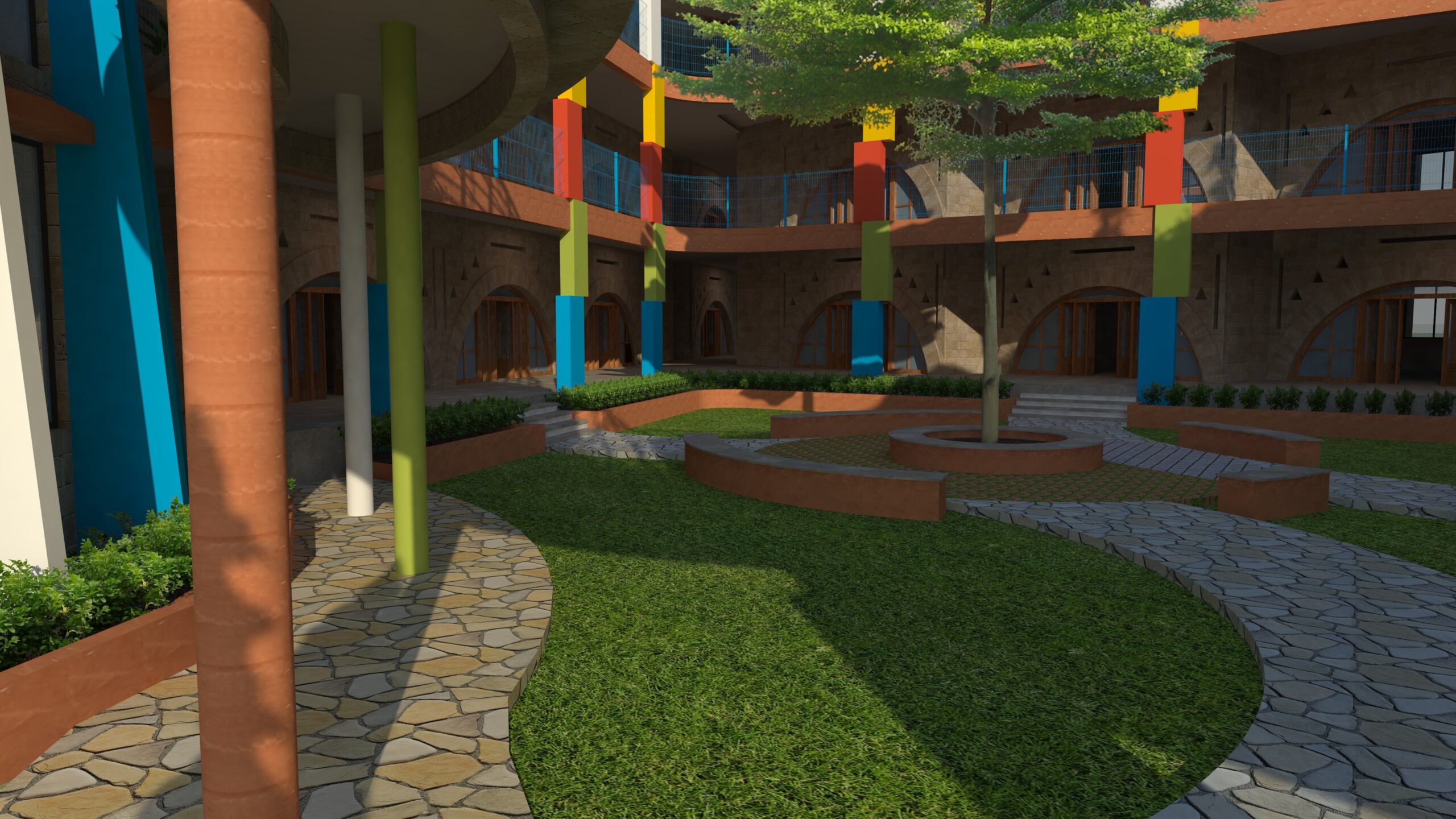 Open courtyard