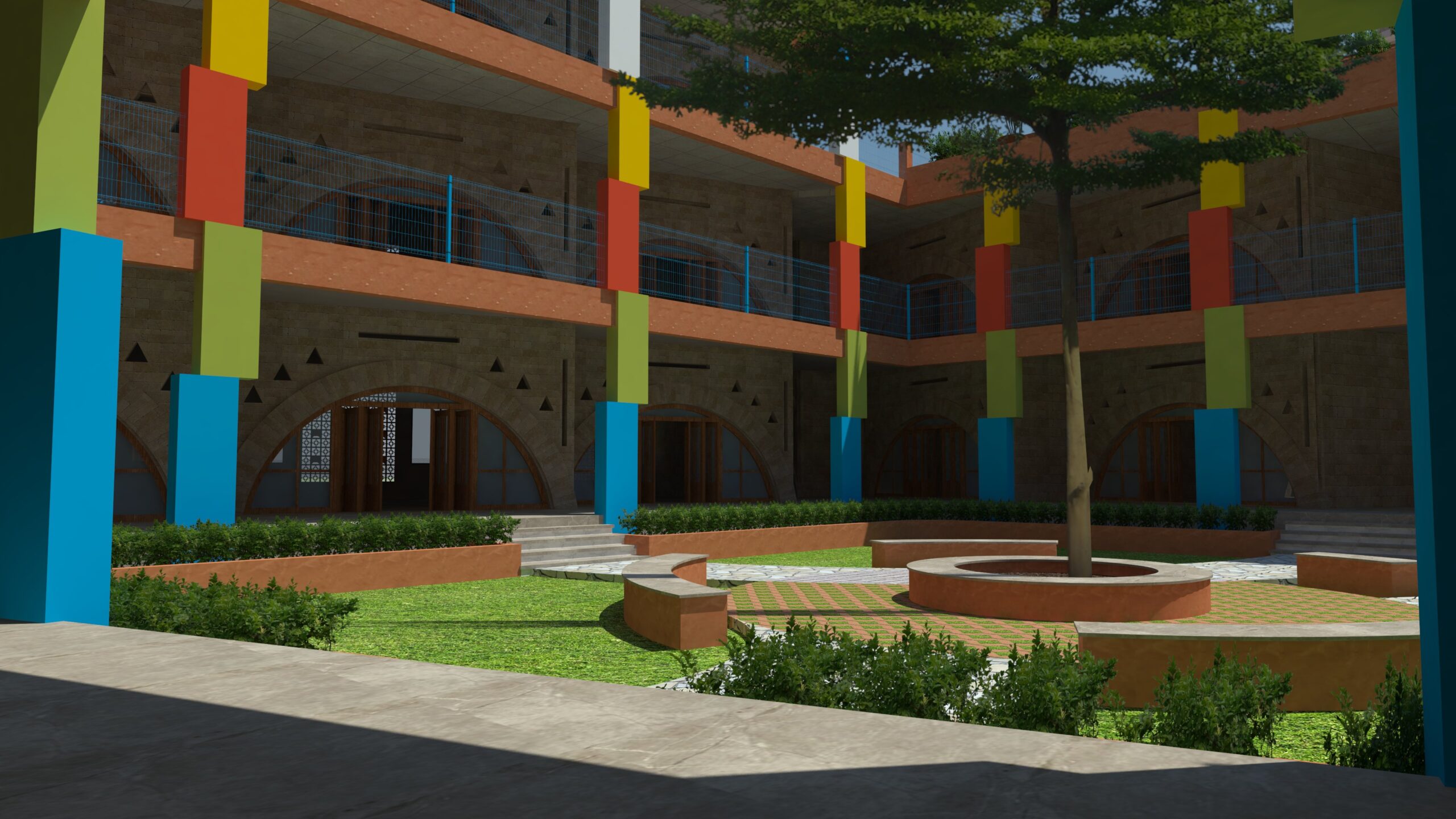Open courtyard for learning and gathering